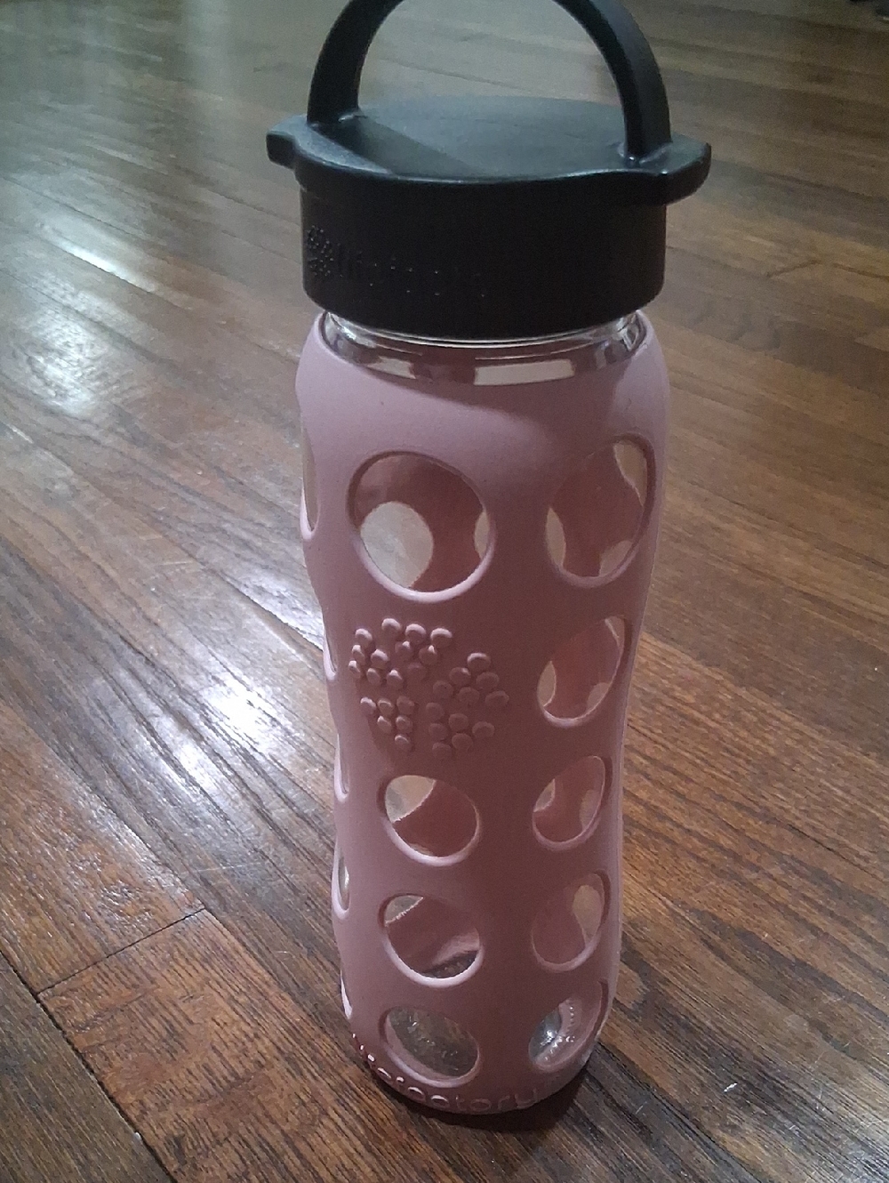 Life Factory Pink Glass Water Bottle with Silicone Sleeve